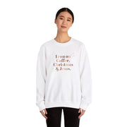 Christmas & Jesus, Christmas Sweater, Faith, Christian, Coffee, Unisex Crewneck Sweatshirt