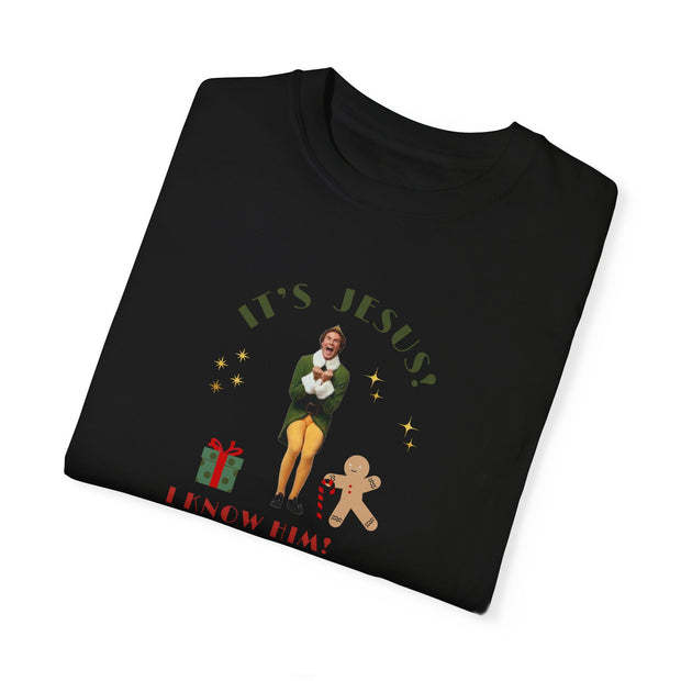 Buddy The Elf, Jesus, Christmas, Holiday, Seasonal, Funny Xmas Unisex T-shirt