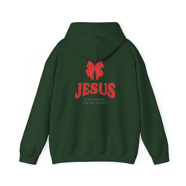 Christmas, Jesus Is King, Cristian, Seasonal Unisex Hooded Sweatshirt